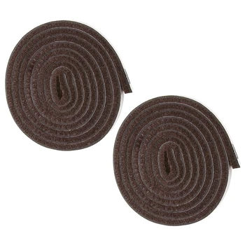 2 самоклеящихся рулона войлочной ленты для твердых поверхностей (1/2 дюйма x 60 дюймов), коричневый