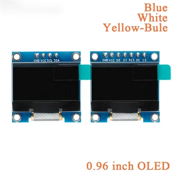 2ШТ 0,96-дюймовый OLED-ЖК-дисплей Модуль Дисплея Белый/Синий/Желто-Синий 128X64 I2C IIC Seri Al 12864 Экранная Плата для Arduino