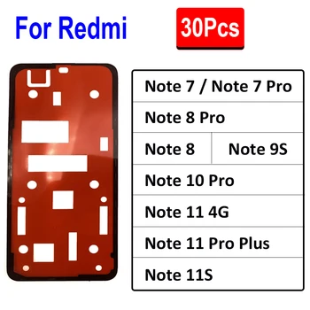 30 шт./лот, Оригинальная наклейка На Заднюю Крышку Батарейного отсека, клейкая лента Для Xiaomi Redmi Note 7 8 10 11 Pro Plus 9S 11 4G 11S