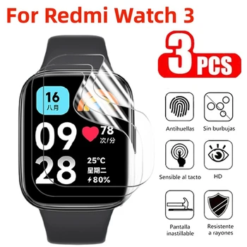 3ШТ Гидрогелевая Пленка Для Redmi Watch 3 Полное Покрытие Смарт-часов Протектор Экрана для Xiaomi Redmi Watch3 Watch 3 Пленка Не Стеклянная