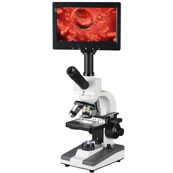 7-дюймовый ЖК-дисплей + алюминиевый корпус + 5-мегапиксельный микроскоп крови XSP-116D 400X Цифровой микроскоп
