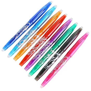 8-цветная стираемая гелевая ручка в упаковке, 8-цветной стираемый маркер, подходит для детей и студентов