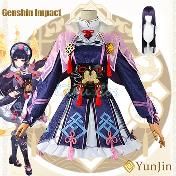 Genshin Impact YunJin, карнавальный костюм для взрослых, аниме, костюмы на Хэллоуин, женская игра