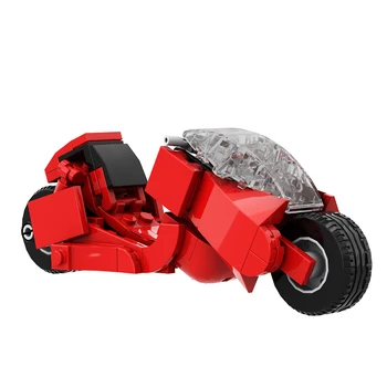 Gobricks MOC AKIRA Red, Боевая модель мотоцикла, Гоночный мотор, Набор строительных блоков, Развивающие Игрушки для детей и взрослых, подарок на День Рождения