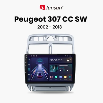 Junsun Wireless Carplay Android Auto Автомагнитола для Peugeot 307 2008 2002-2013 Мультимедиа GPS авторадио 4G WIFI DSP