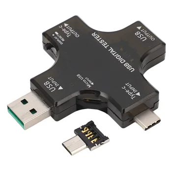 USB-измеритель мощности, защита от низкого энергопотребления, ABS, многофункциональный USB-тестер Type C, защита цветного экрана от перенапряжения для мобильного телефона