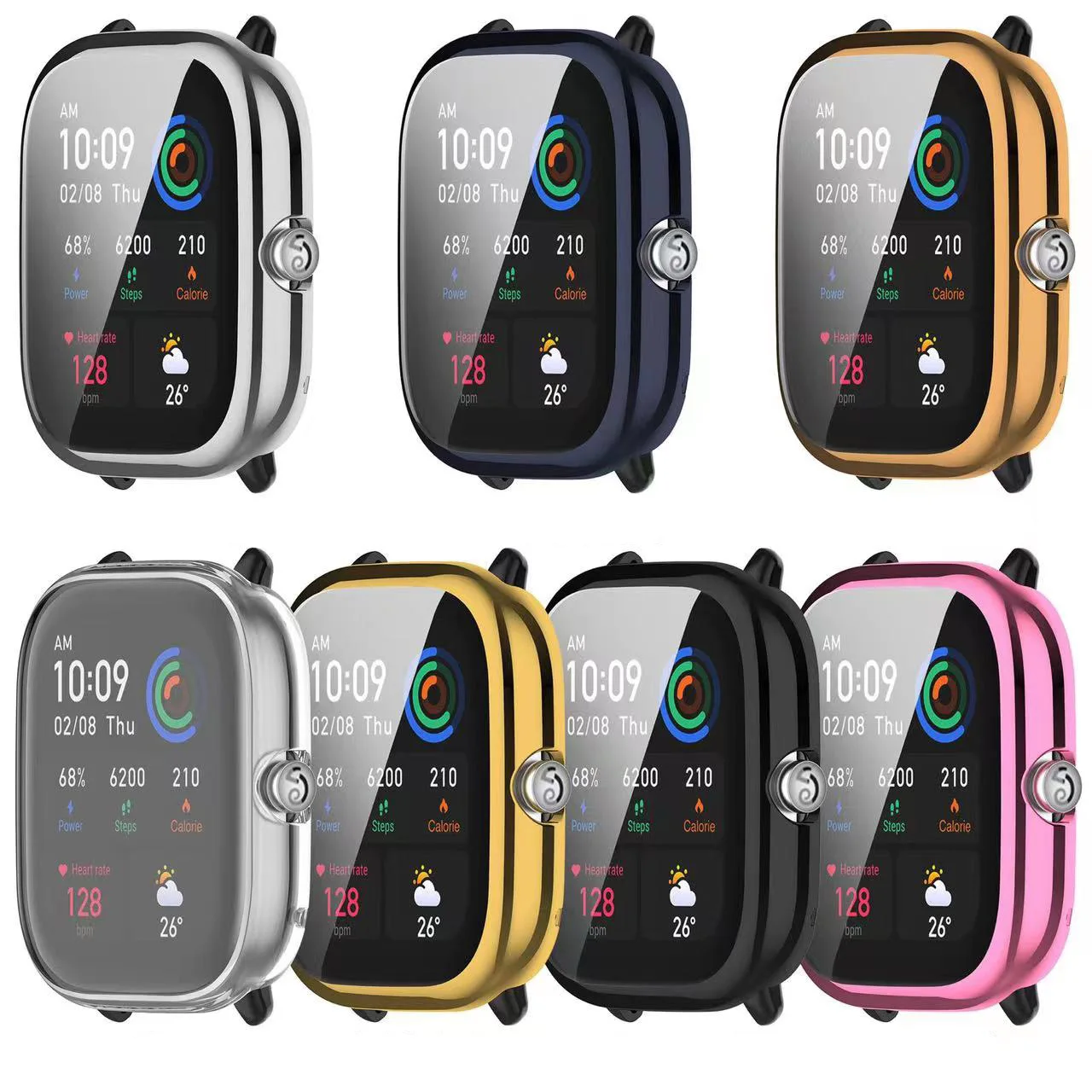 100шт Защитный Чехол для экрана Huami Amazfit Gts 4 Mini Watch Cases Красочный Защитный Чехол из Тпу для Amazfit Gts 4 Mini0