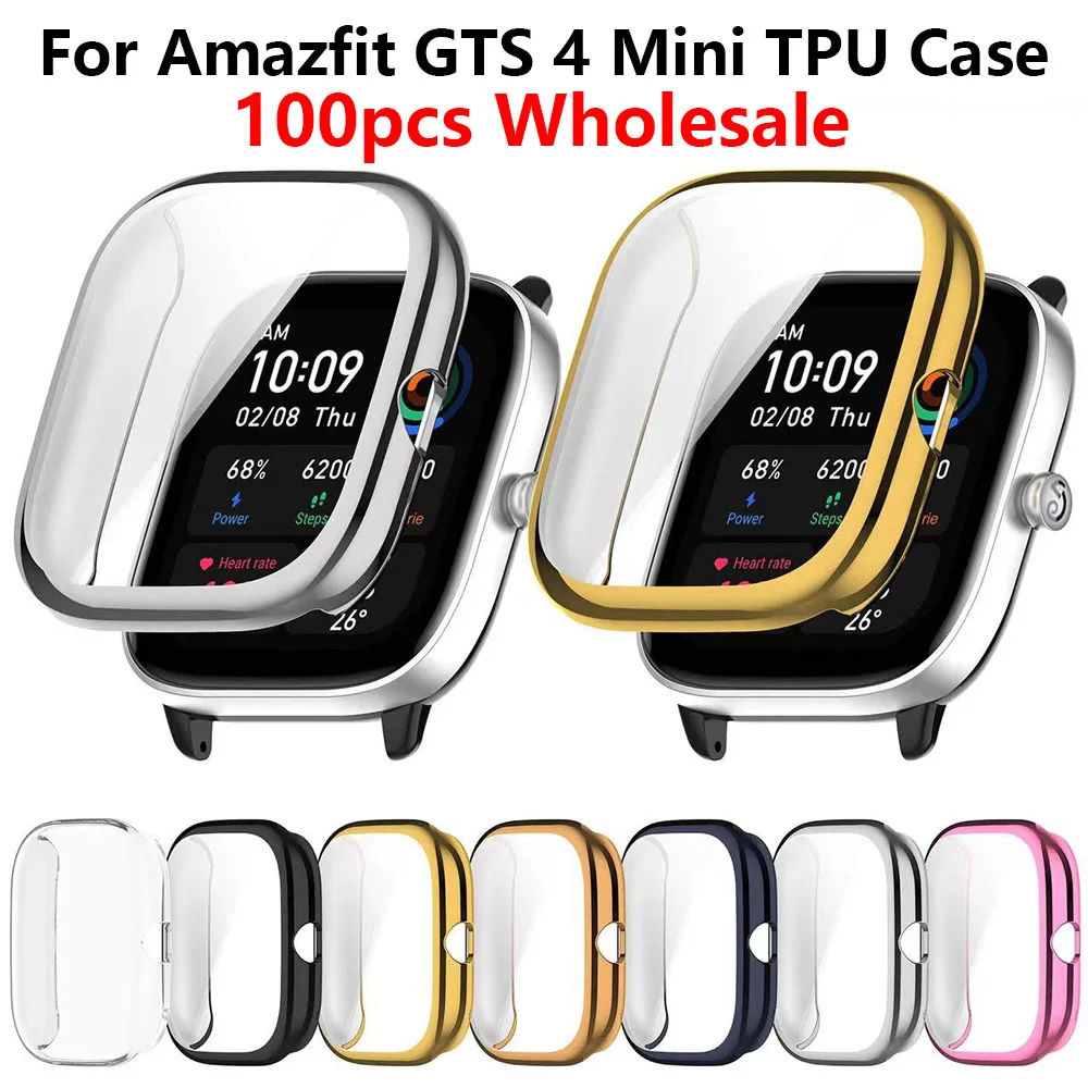 100шт Защитный Чехол для экрана Huami Amazfit Gts 4 Mini Watch Cases Красочный Защитный Чехол из Тпу для Amazfit Gts 4 Mini1