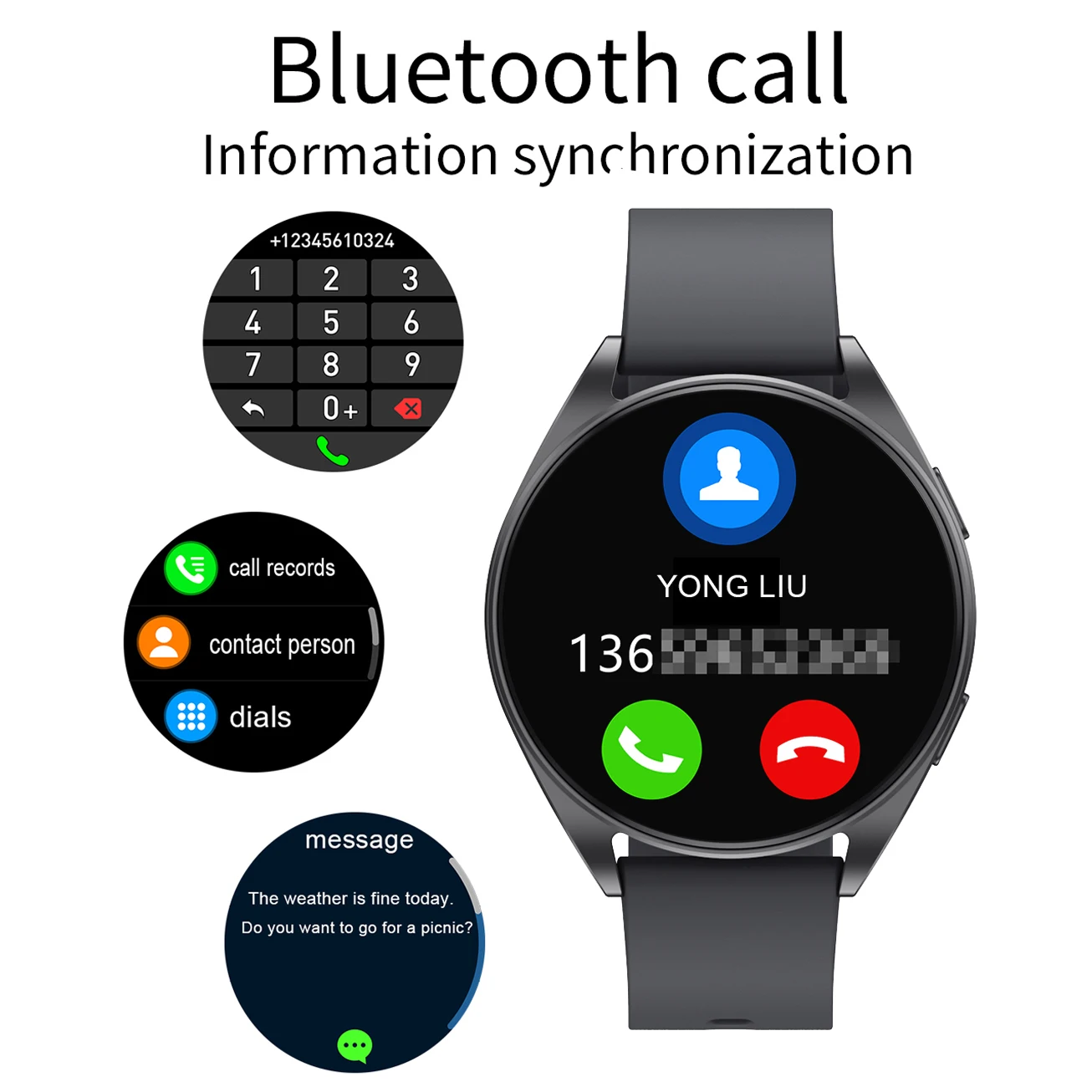 2023 Смарт-часы Мужские Женские Для Samsung Galaxy watch 6 Smartwatch Мужские BT Call Водонепроницаемые 1,5-дюймовые Часы с Экраном для Android IOS3