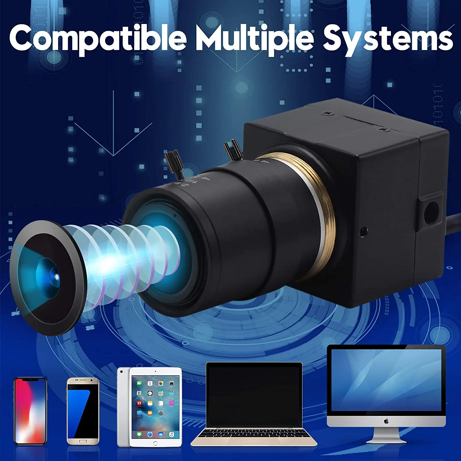 ELP 1.3MP С Низкой Освещенностью 960P USB-Камера OTG С Переменным Фокусным Расстоянием 2.8-12mm Объектив 1280X960 1/3 Дюйма AR0130 Zoom Веб-Камера с Мини-Корпусом4