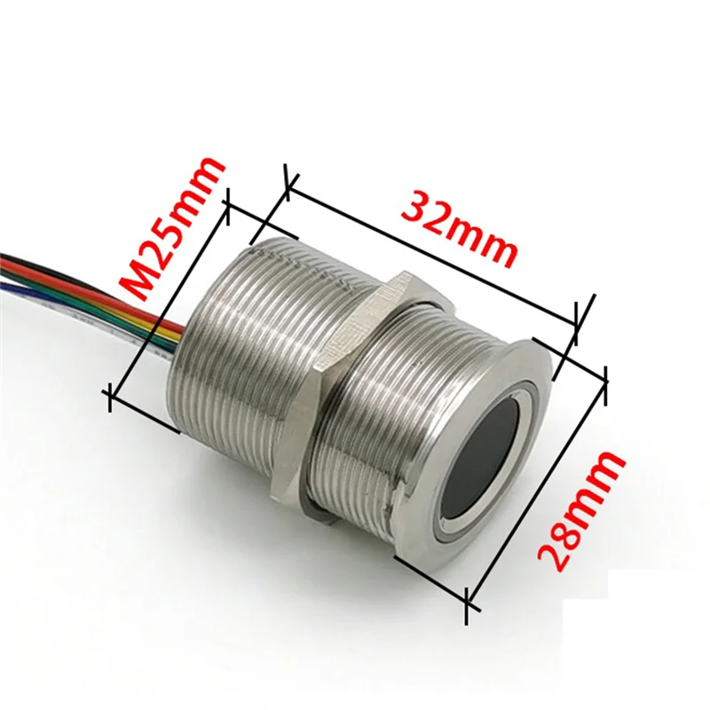 R503 Круглый RGB Кольцевой Индикатор LED Control DC3.3V MX1.0-6Pin Емкостный Модуль Отпечатков пальцев, Датчик Сканера, 15 мм1