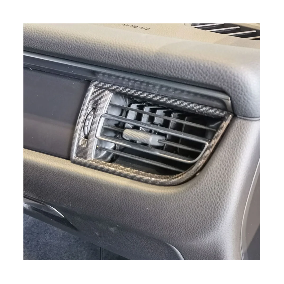 Декоративная рамка для выпуска воздуха со стороны приборной панели автомобиля из сухого углеродного волокна для Porsche Macan 2018-2023 Аксессуары для интерьера4