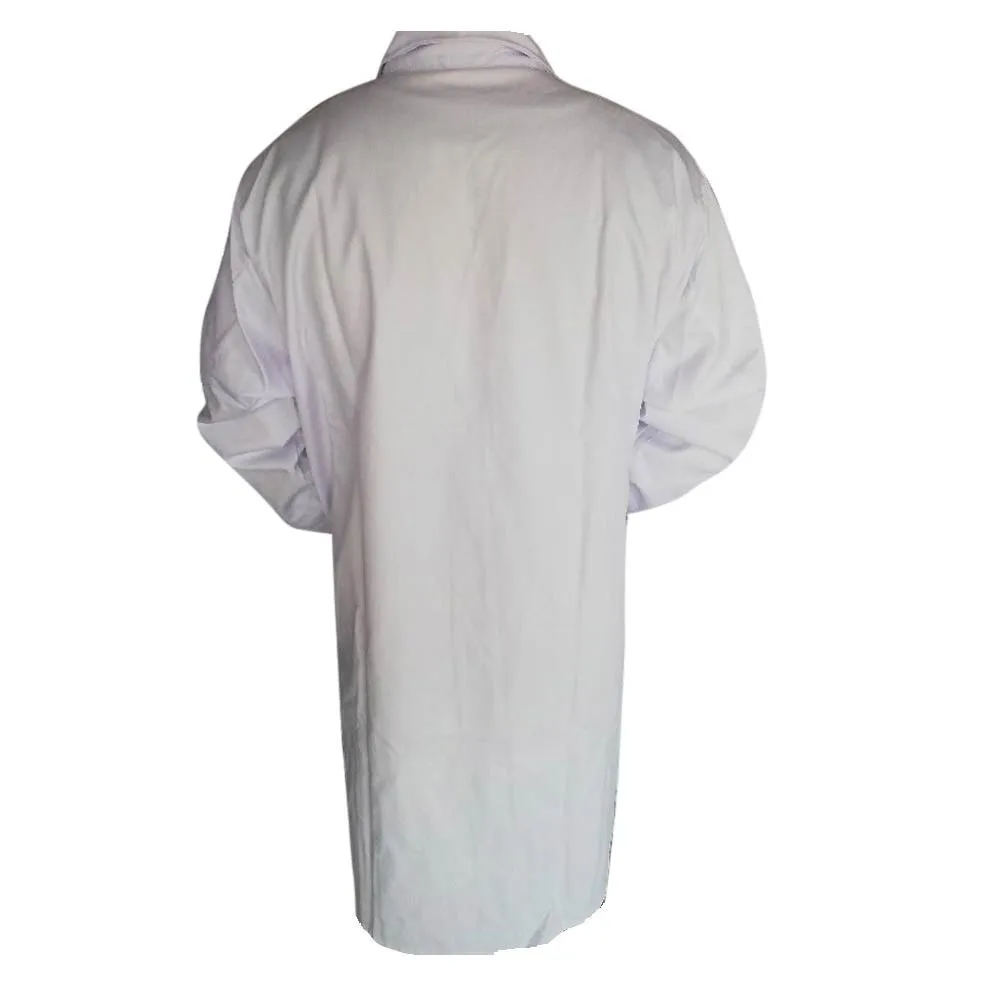 Женщины Мужчины Унисекс Белый лабораторный халат с длинным рукавом, воротник с лацканами, на пуговицах, Униформа медицинской медсестры, Туника, блузка3