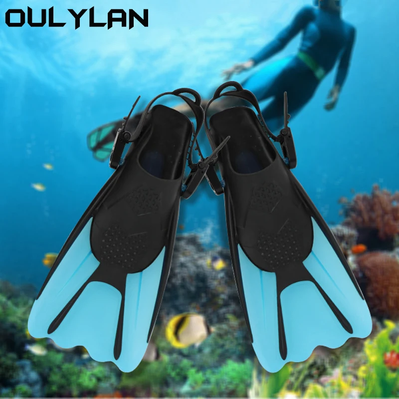 Ласты для подводного плавания Oulylan, Регулируемая обувь для плавания, Силиконовые Длинные ласты для подводного плавания, Снаряжение для дайвинга для взрослых0
