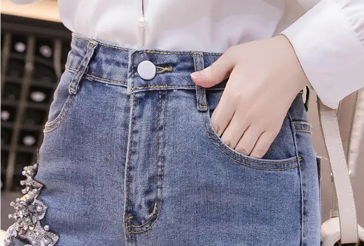 Модные джинсовые брюки-клеш, женские рваные джинсы в стиле ретро, Широкие брюки, Женские повседневные расклешенные женские брюки, Женские джинсовые4
