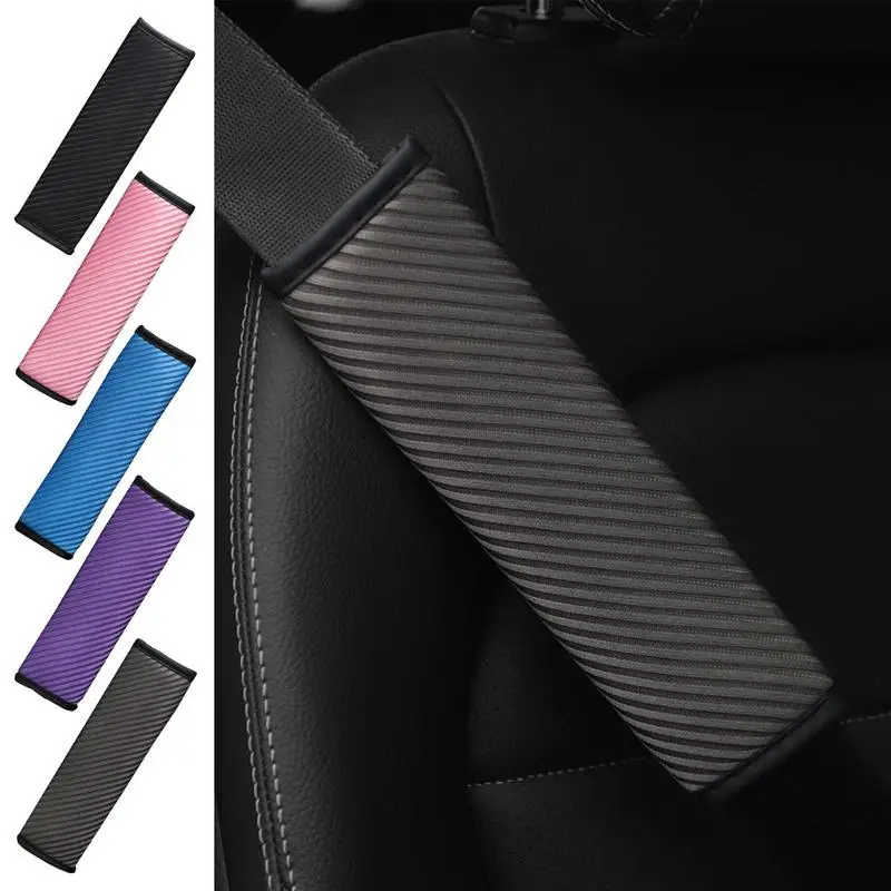 Подушка для ремня безопасности для автомобилей Универсальная подушка для ремня безопасности автомобиля 3D Полосатая сетчатая ткань Накладка для ремня безопасности для грузовика Аксессуары для интерьера автомобиля0