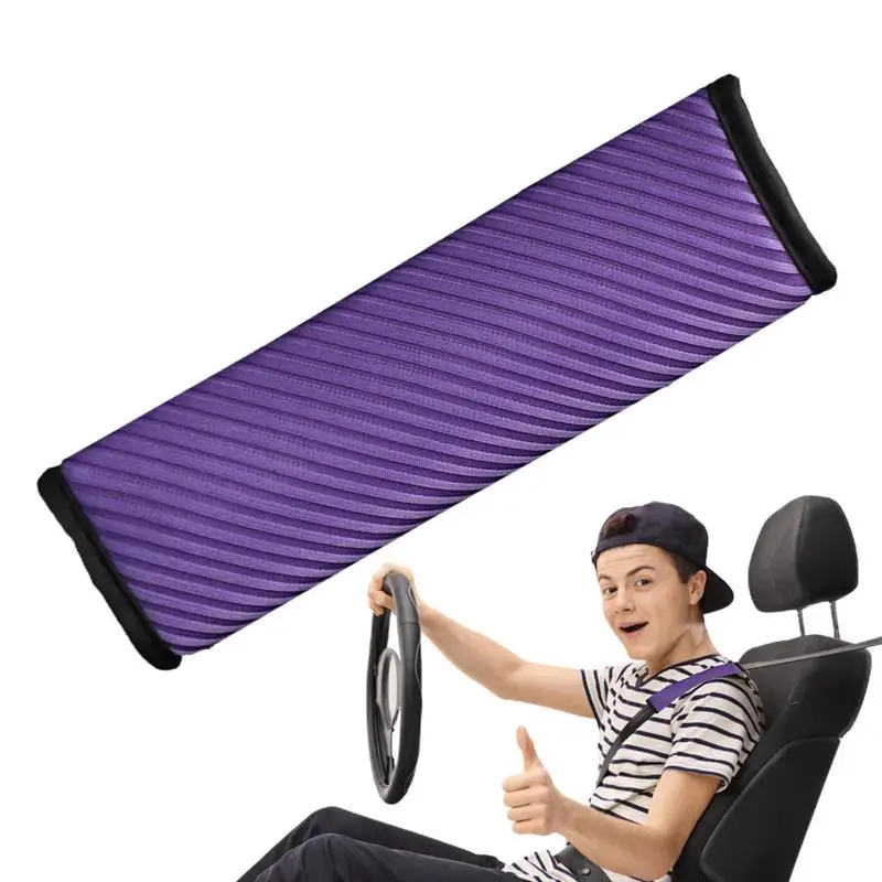 Подушка для ремня безопасности для автомобилей Универсальная подушка для ремня безопасности автомобиля 3D Полосатая сетчатая ткань Накладка для ремня безопасности для грузовика Аксессуары для интерьера автомобиля3
