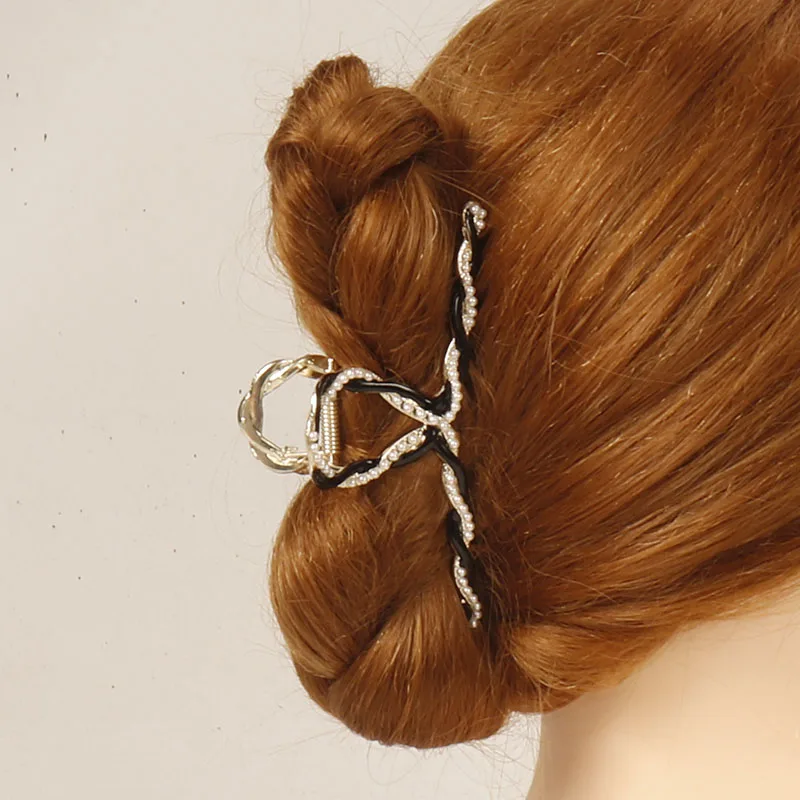 Ретро Гинкго Билоба, Металлический Горный хрусталь, геометрическая заколка для волос, Элегантная женская заколка для волос, Модный свадебный головной убор в подарок5