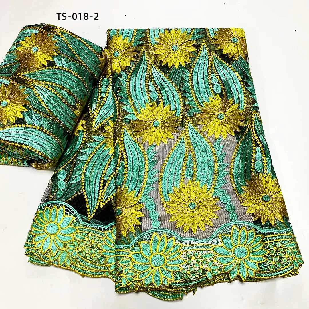 Роскошный Африканский гипюровый шнур, кружево 2023, Высококачественная вышивка 5 Ярдов, Французский тюль, Кружевная ткань для женщин, свадебные платья2