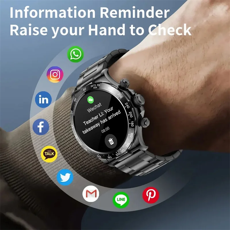 Смарт-часы X11, мужские наручные часы из нержавеющей стали, Bluetooth-вызов, мониторинг здоровья, искусственный интеллект, Голосовой спортивный фитнес-трекер, мужские умные часы4