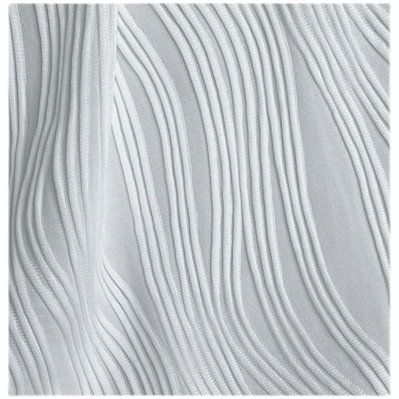 Текстура жаккардовой ткани в полоску, Плиссированная Дизайнерская одежда, ткань оптом, ткань для шитья Diy Apaprel, Полиэфирный материал4