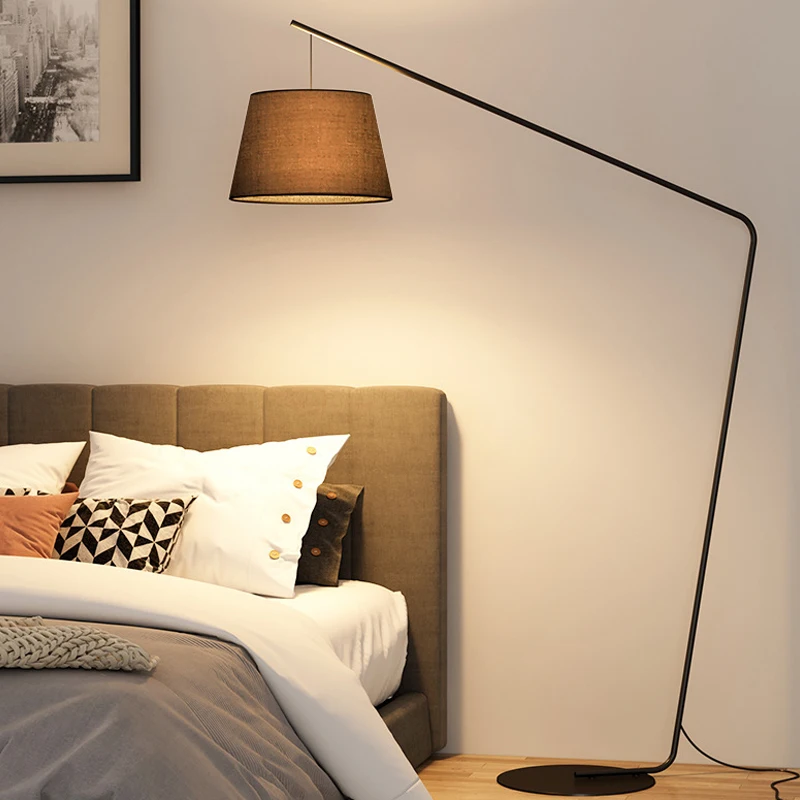 Торшер SOURA Nordic Black для рыбалки В современной семейной гостиной Рядом с диваном Креативный Светодиодный Декоративный светильник2