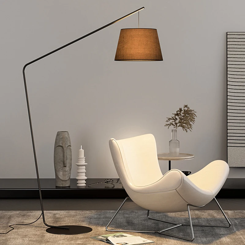 Торшер SOURA Nordic Black для рыбалки В современной семейной гостиной Рядом с диваном Креативный Светодиодный Декоративный светильник4