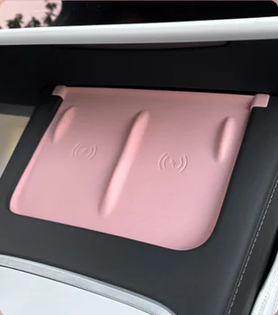 Автомобильные Противоскользящие накладки с силиконовым наполнением Аксессуары для интерьера Tesla Model 3 Mode Y Новая силиконовая Беспроводная противоугонная зарядка для мобильного телефона