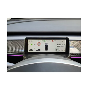 Автомобильный головной дисплей, экран рулевого колеса, дисплей мощности и скорости, 4,6-дюймовая IPS мини-ЖК-панель приборной панели для Tesla Model Y/3