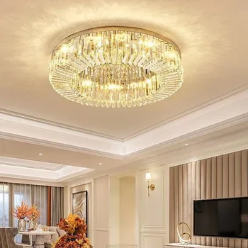 Аксессуары для дома могут быть настроены по индивидуальному заказу Лампа для гостиной в роскошном хрустальном стиле, современные минималистичные светодиодные фонари