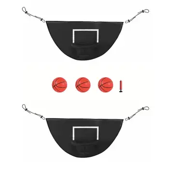 Баскетбольное кольцо для батута Прочное для детей и взрослых Легкая задняя панель Простая в установке Прочный аксессуар для крепления к батуту