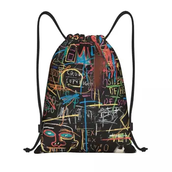 Векторизованный Знаменитый Нью-Йоркский стрит-Арт Рюкзак на шнурке, легкие сумки Jean Michel Basquiats для спортзала, спортивные рюкзаки, сумки