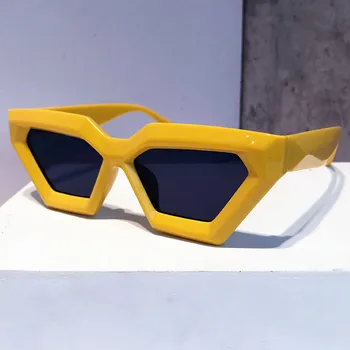 Винтажные новые желто-красные градиентные солнцезащитные очки 