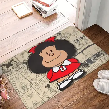Винтажный коврик для входной двери в стиле Манги Mafalda, уличный коврик с комиксами Quino, коврик для ванной, кухонный коврик, Садовый ковер, коврик