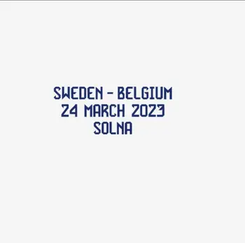Детали матча Швеция-Бельгия 2023 года С надписью 