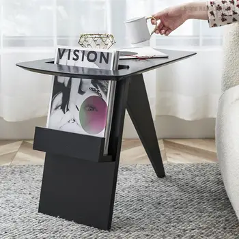 Диван из массива дерева в скандинавском стиле, приставной столик, Легкий Роскошный Креативный Узкий журнальный столик, Современный минималистичный уголок для отдыха, стол-книжка