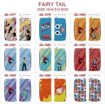 Длинный кошелек с логотипом аниме Fairy Tail, Новый кошелек для денежных карт, Подарочный бутик-кошелек на молнии для мальчиков и девочек, подарки