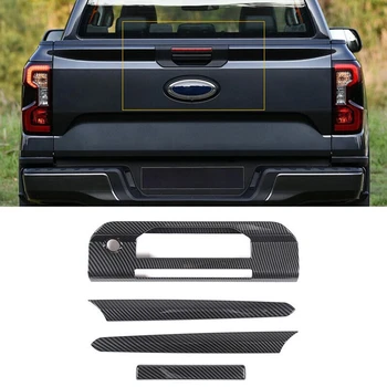 Для Ford Ranger 2023 Ручка Задней Двери Автомобиля, Отделка Крышки Багажника, Декоративная Наклейка, Замена ABS Углеродного Волокна