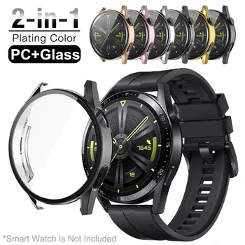 Защитный чехол 2-в-1 + Защитная пленка для экрана Huawei Watch GT3 Pro 46 мм Мягкий чехол из ТПУ Для Huawei Watch GT3 Pro 43 мм Жесткий чехол для ПК