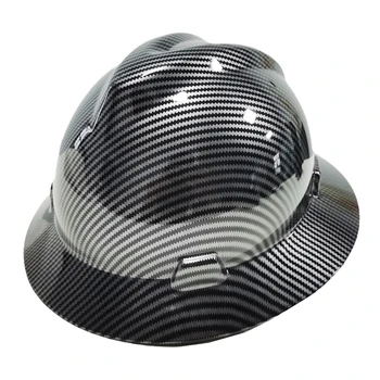 Защитный шлем, каска с полными полями, строительная кепка из углеродного волокна, легкая высокопрочная железнодорожная защитная каска из ABS