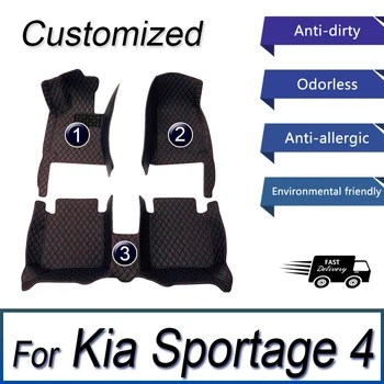 Изготовленные на заказ Кожаные автомобильные коврики для Kia Sportage 4 nq5 2022 Детали интерьера, Ковры, Накладки для ног, Аксессуары