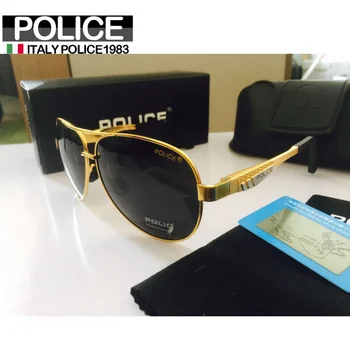Италия 1983 г. Солнцезащитные очки Police зеркального поляризованного цвета для мужчин, Солнцезащитные очки для вождения для женщин с защитой от UV 400 Pilot P179