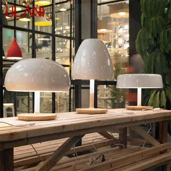 Креативные настольные лампы ULANI Современный белый светодиодный грибовидный настольный светильник для домашнего прикроватного декора.