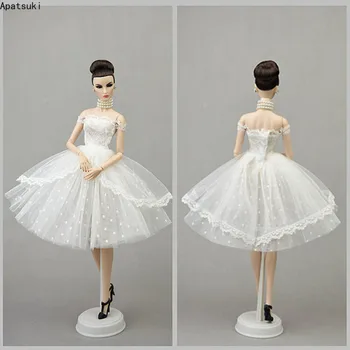Модное кукольное платье в белый горошек для куклы Барби, балетная пачка, наряды для Блайт, платье 1/6 BJD, Кукольный Домик, Аксессуары для кукол, Игрушки