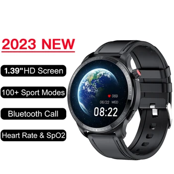 Мужские смарт-часы T52, 1,39 дюйма, Bluetooth-вызов, частота сердечных сокращений, артериальное давление, умные часы, 100 + спортивных режимов, часы для Xiaomi IOS