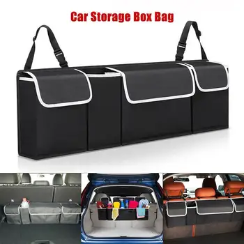 Органайзер для багажника автомобиля, сумка для хранения на заднем сиденье, многофункциональные органайзеры для спинки автокресла из ткани Оксфорд, Аксессуары для интерьера