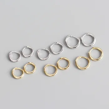 Оригинальное серебро 925 пробы, серьги-кольца из золота 14 карат, серьги-кольца для женщин, пирсинг ушей, Роскошные ювелирные изделия Оптом, Бесплатная доставка