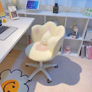 Офисный вращающийся на 360 ° Компьютерный стул для спальни, общежития, Домашний стул для макияжа, поручень со спинкой, Скандинавский рабочий стул, Мебель Fauteuil Design