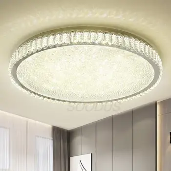 Потолочный Светильник Led Crystal Nordic Luxury Lamp Led Simple Modern Home Decor Круглый Блеск Для Спальни Гостиной Холла Вестибюля Столовой