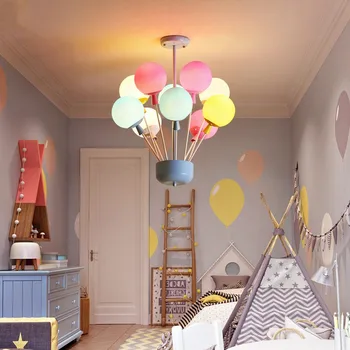 Скандинавская светодиодная люстра Подвесной светильник на воздушном шаре Fly House для гостиной, декоративного освещения детской комнаты, современные потолочные люстры для дома